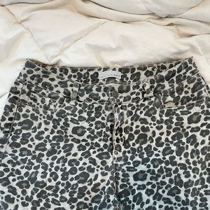 LOFT leopard print denim